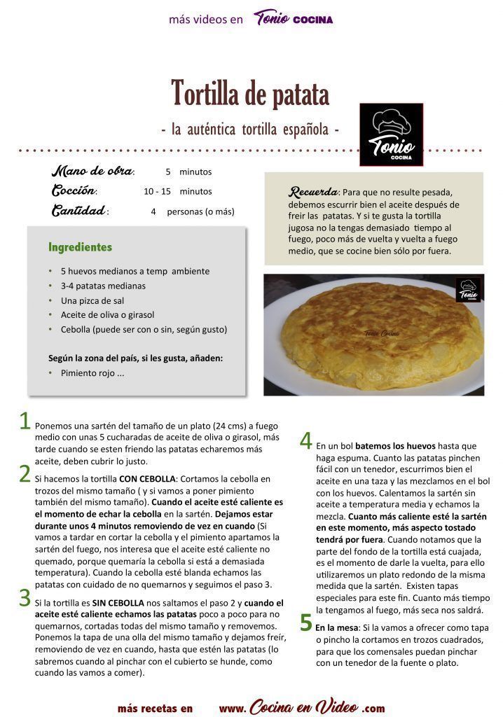 Tortilla de Patatas Española ¡Trucos y Consejos! Tonio Cocina