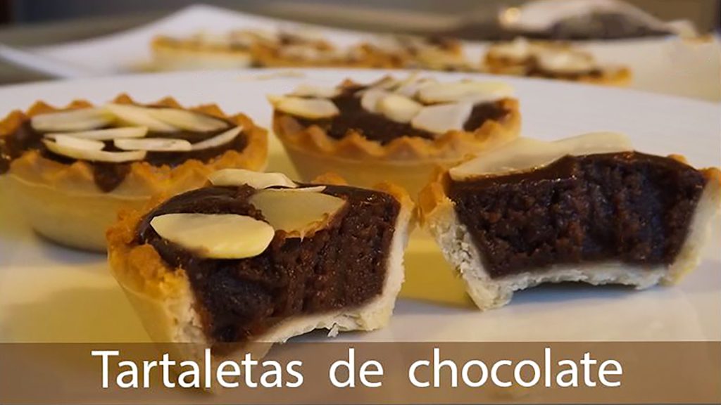 Tartaletas de chocolate,