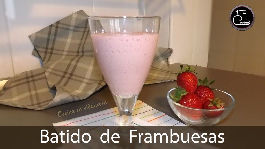 Batido de frambuesas,