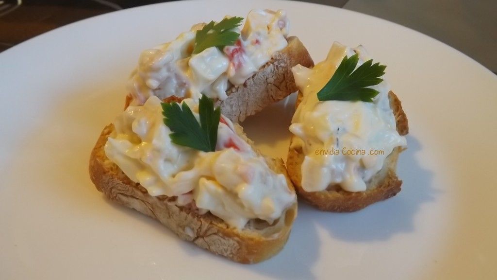 canapé de Surimi, palitos de cangrejo,