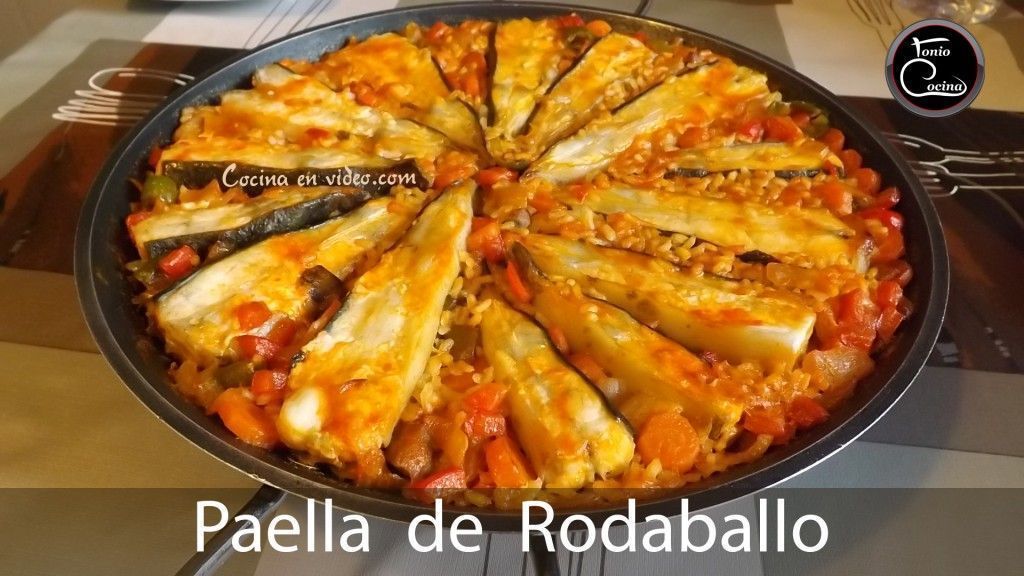 Paella de rodaballo,