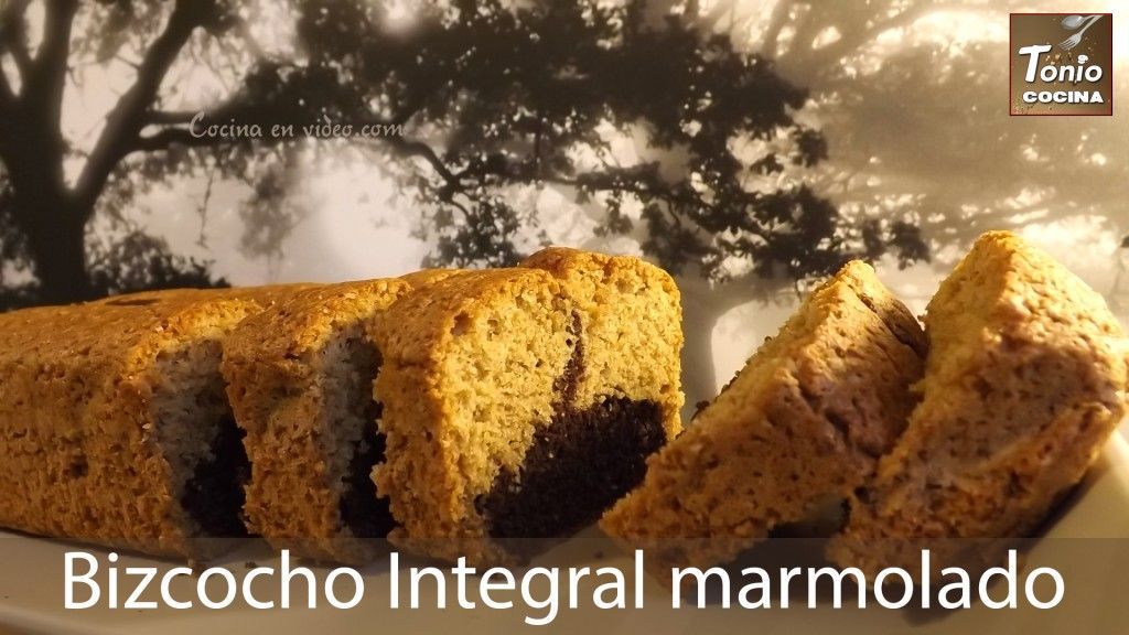 Bizcocho integral marmolado,