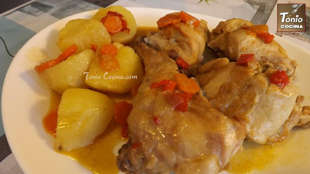 Conejo al curry,