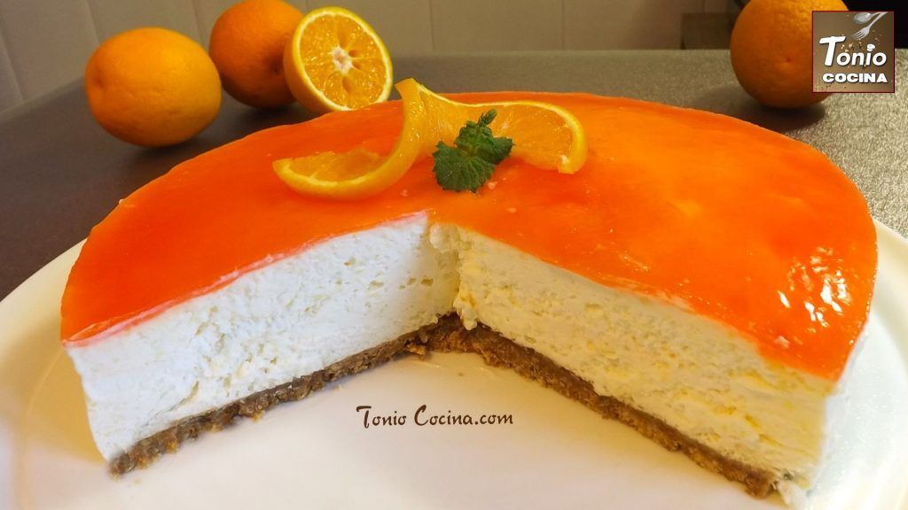 Tarta de naranja, sin horno,