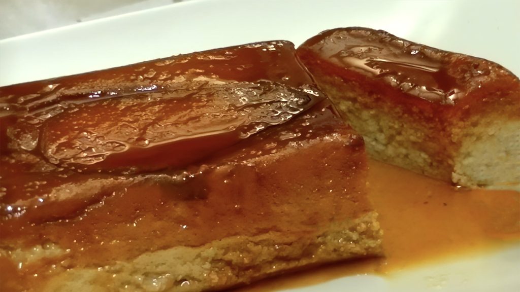 Flan de pera,