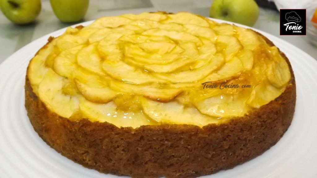 tarta de manzana fácil, y rápida, sin hojaldre,