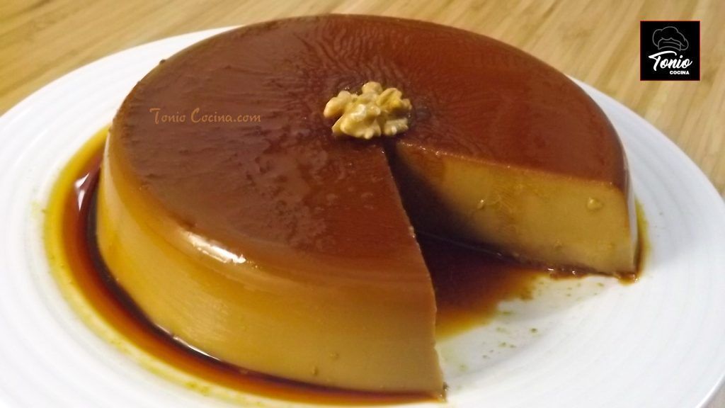 Flan de café, sin horno,