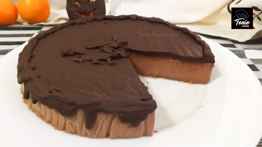 Tarta fría de chocolate, 3 ingredientes,