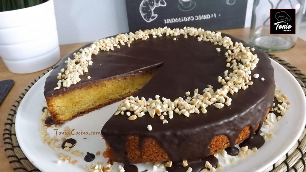 Tarta almendra y naranja,