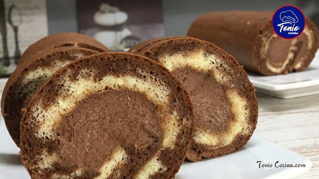 Pionono japonés, Huracán de chocolate , Hurricane Roll Cake Chocolate,