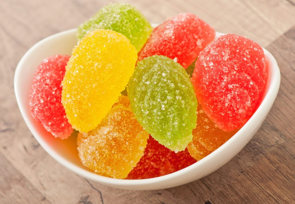 gominolas hechas con gelatina, gelatinas de sabores,